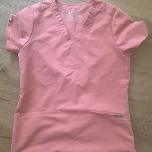 Limited edition Figs Pink Scrub Top XS